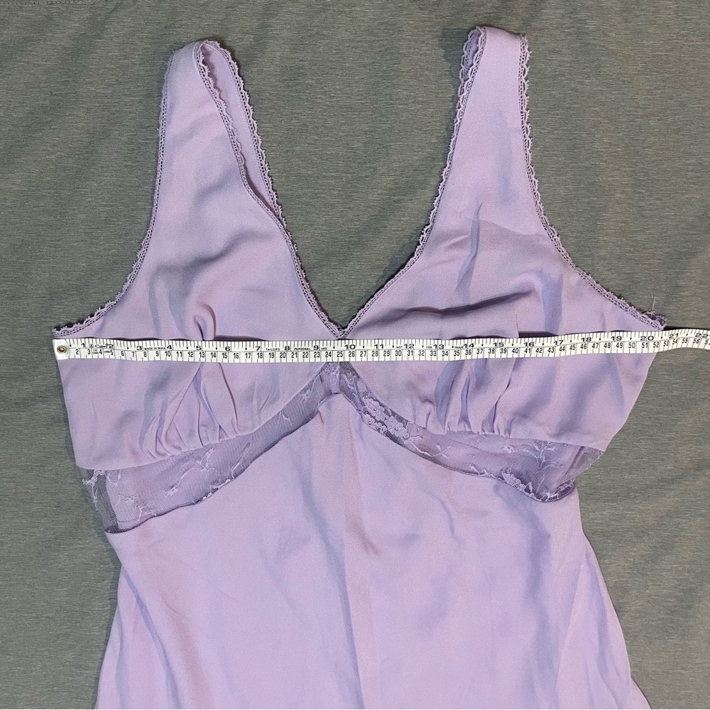 Wild Fable Lilac Lace Slip Midi Dress XXL | Y2K Satin Tie Back Summer Dress - Picture 8 of 14